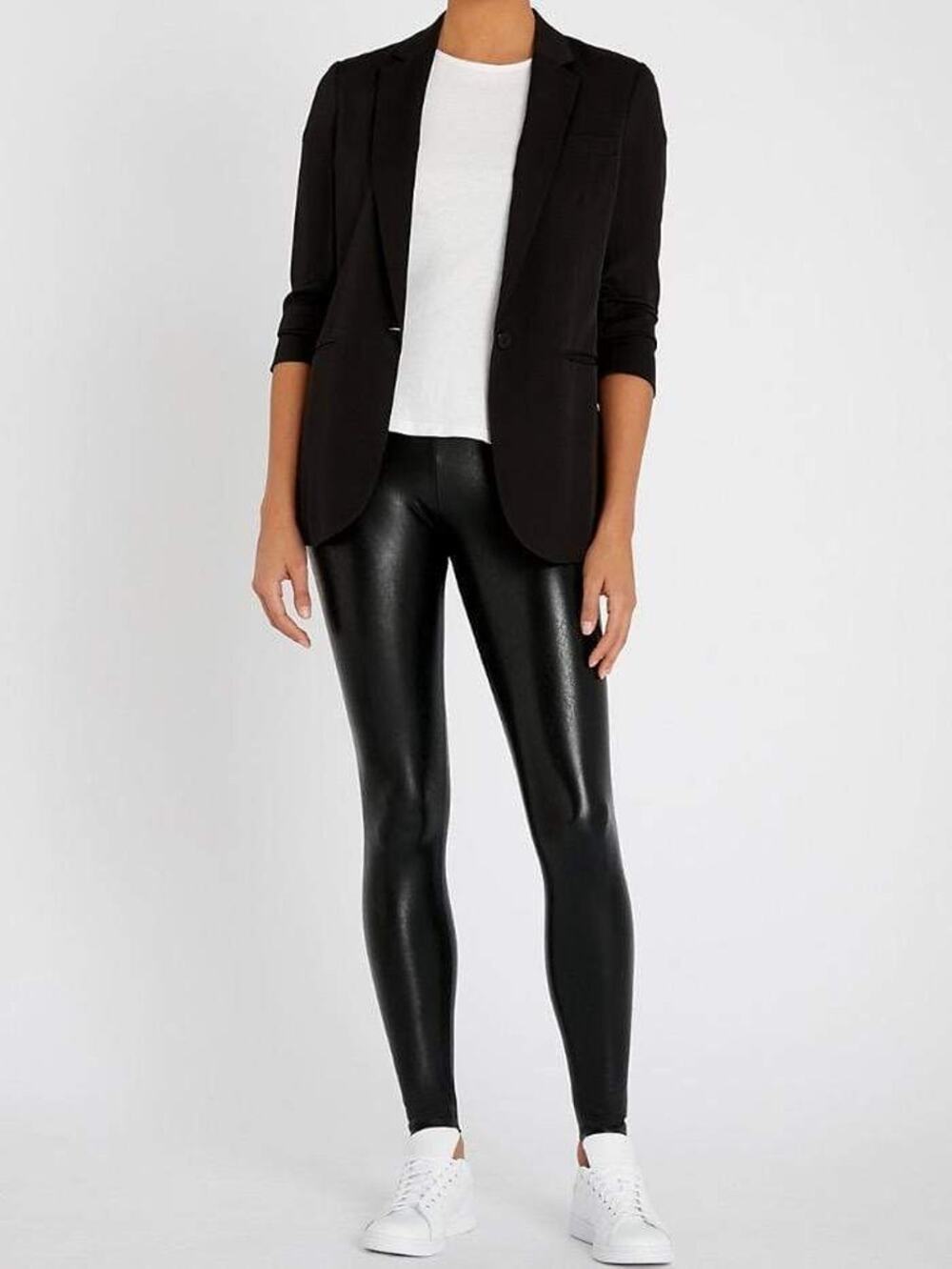 Commando Women's Small Black Perfect Control Vegan Leather Leggings Edgy I1-4